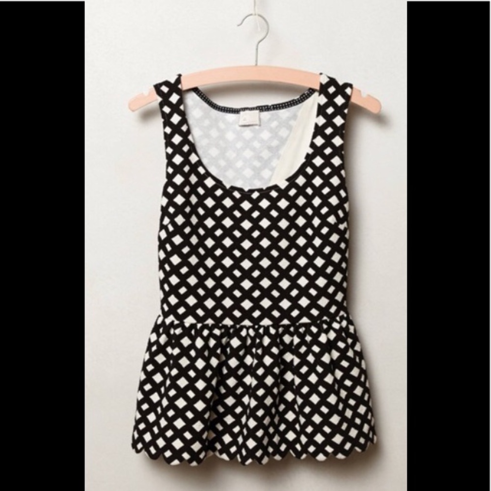 Anthropologie Clovelly Peplum Top